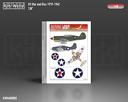 Kitsworld 1:48 scale USAAF Star and Disc 138'inch 1919 – 1942 ~KWM480082 - USAAF Star and Disc (1919 – 1942) - 138\' (decal size Ø 72.9mm) 